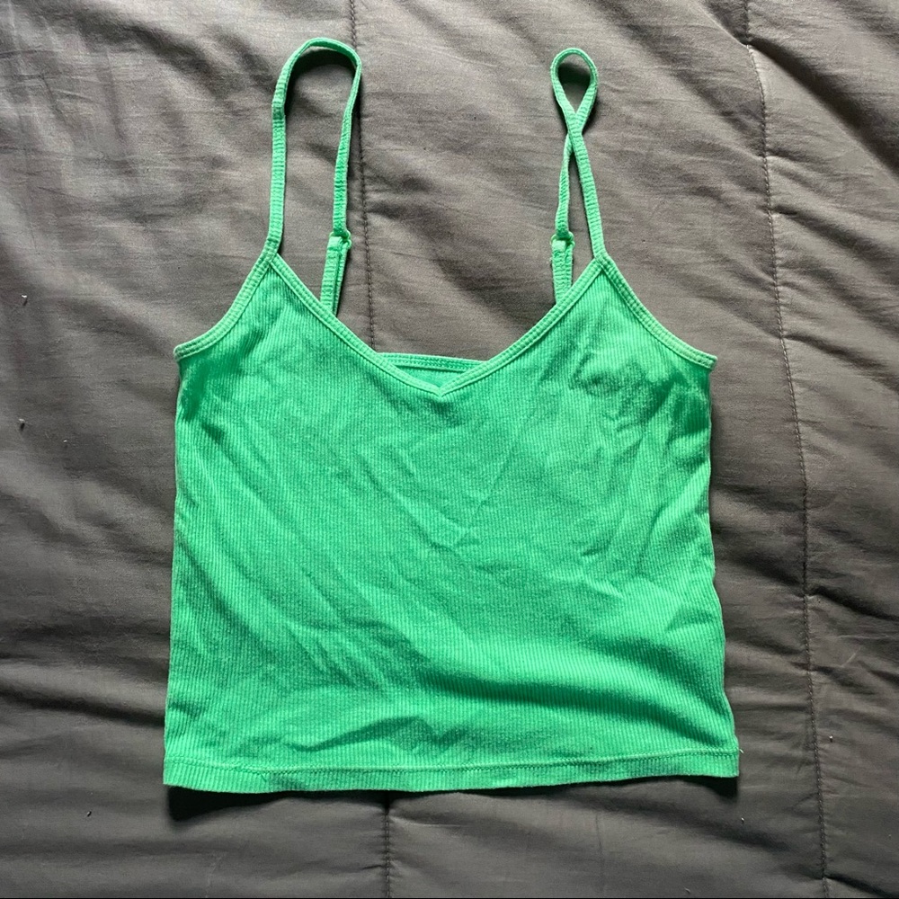 aeri neon green size xs cropped tank top